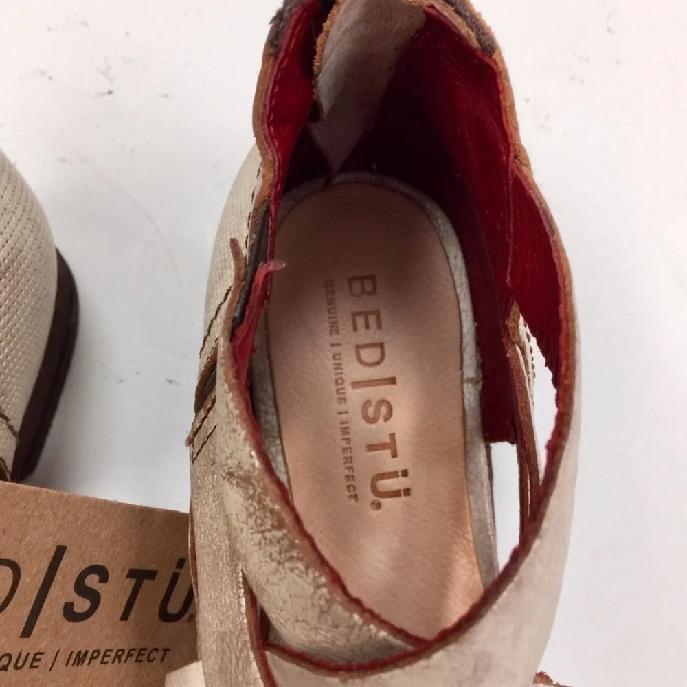 Bed Stu Brittany Sandals Braided Nectar Lux White Tan